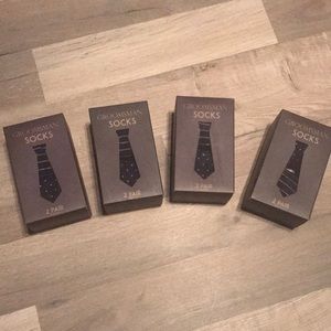 Groomsman Socks.  Each box contains 2 pairs.  Size 10-13 Crew Sock